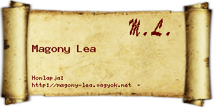 Magony Lea névjegykártya
